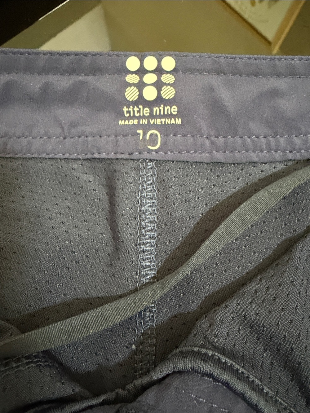 Title Nine Navy Active Skort with Zipper Pockets - Picture 2 of 6